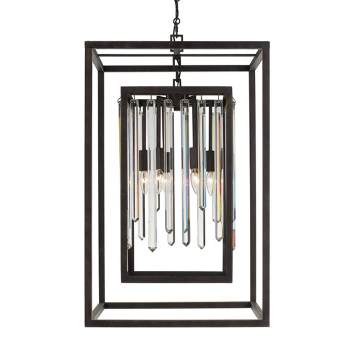 Hollis Six Light Chandelier in Forged Bronze (60|8409-FB)