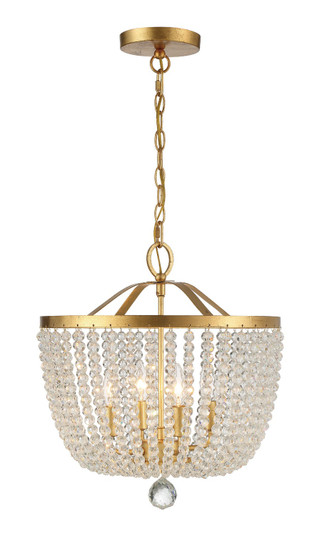 Rylee Four Light Chandelier in Antique Gold (60|604-GA)