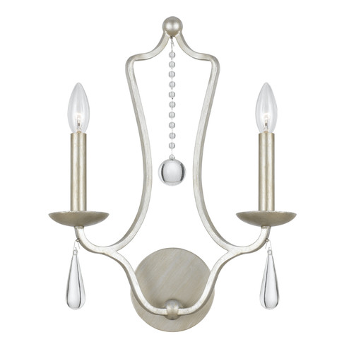 Manning Two Light Wall Sconce in Silver Leaf (60|5972-SL)