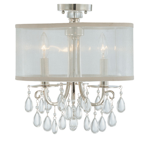 Hampton Three Light Semi Flush Mount in Polished Chrome (60|5623-CH_CEILING)