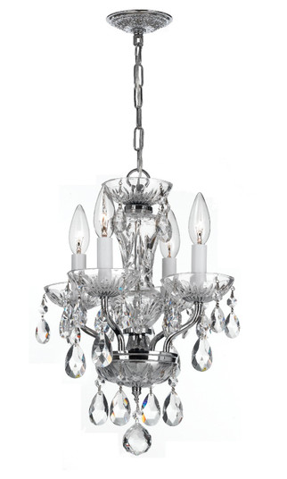 Traditional Crystal Four Light Mini Chandelier in Polished Chrome (60|5534-CH-CL-MWP)