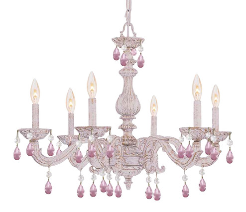 Paris Market Six Light Chandelier in Antique White (60|5036-AW-RO-MWP)