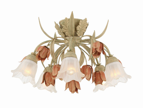 Southport Five Light Semi Flush Mount in Sage Rose (60|4800-SR)