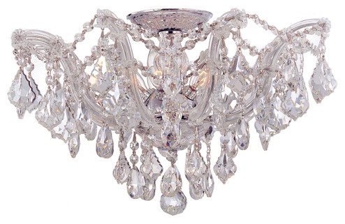 Maria Theresa Five Light Semi Flush Mount in Polished Chrome (60|4437-CH-CL-S)