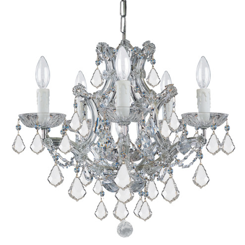 Maria Theresa Six Light Mini Chandelier in Polished Chrome (60|4405-CH-CL-MWP)