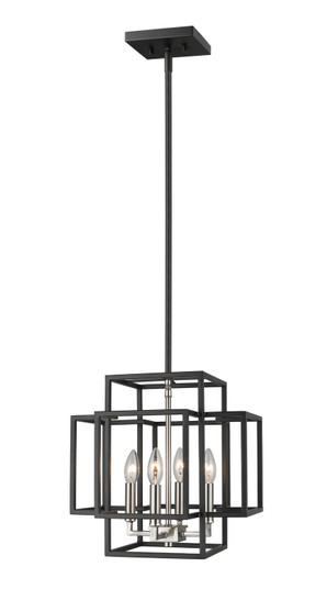 Titania Four Light Pendant in Black / Brushed Nickel (224|454-14BK-BN)