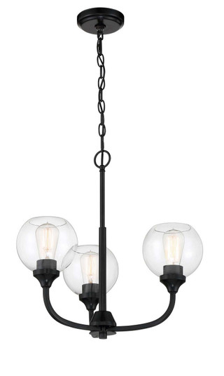 Glenda Three Light Chandelier in Flat Black (46|56223-FB)