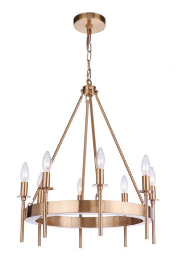 Larrson Eight Light Chandelier in Satin Brass (46|54328-SB)