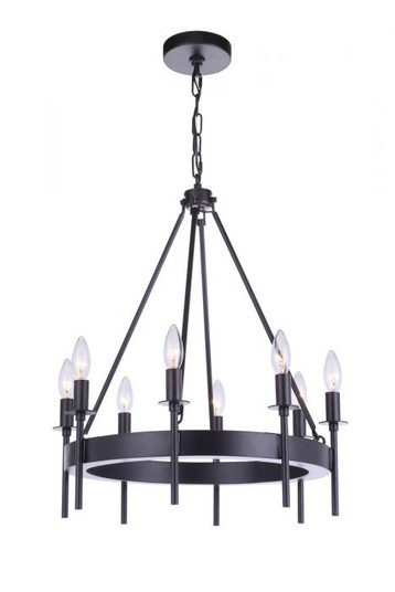 Larrson Eight Light Chandelier in Flat Black (46|54328-FB)