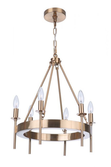 Larrson Six Light Chandelier in Satin Brass (46|54326-SB)
