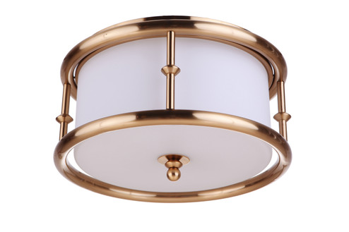 Marlowe Three Light Flushmount in Satin Brass (46|53783-SB)