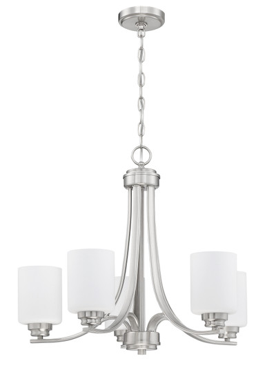 Bolden Five Light Chandelier in Brushed Polished Nickel (46|50525-BNK-WG)