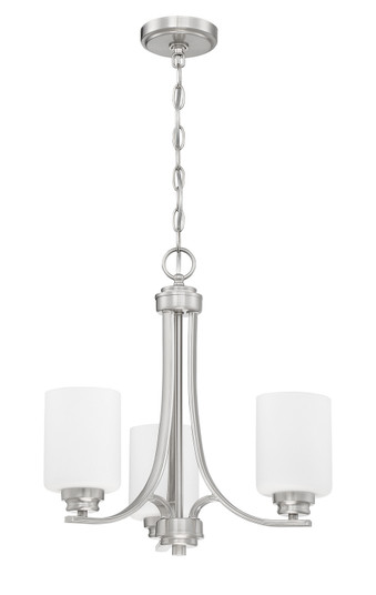 Bolden Three Light Chandelier in Brushed Polished Nickel (46|50523-BNK-WG)
