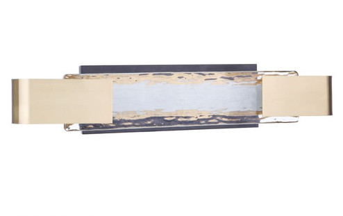 Harmony LED Vanity in Flat Black/Satin Brass (46|11924FBSB-LED)