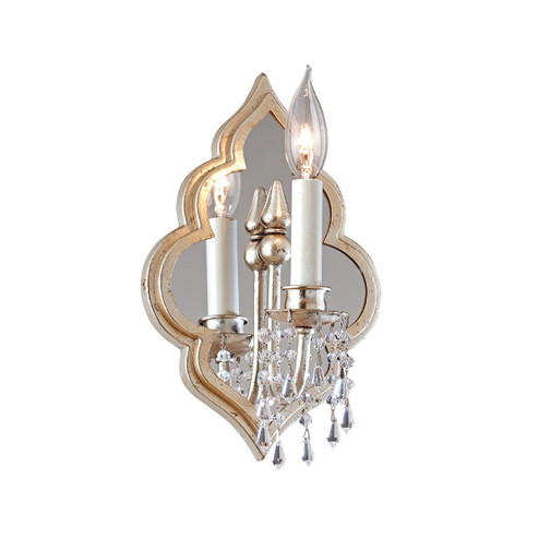 Bijoux One Light Wall Sconce in Warm Silver Leaf (68|161-11-WSL)