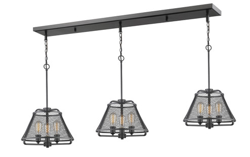 Iuka Nine Light Linear Chandelier in Bronze (224|451-16-3BRZ)
