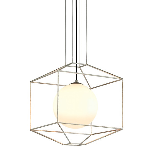 Silhouette One Light Chandelier in Silver Leaf (67|F5254)