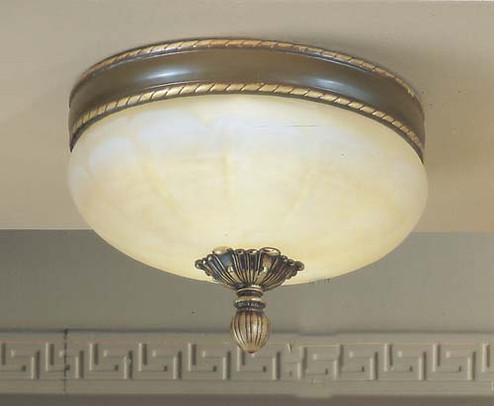 Alexandria II Three Light Flush/Semi-Flush Mount in Satin Bronze w/Brown Patina (92|69503 SBB)