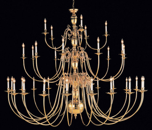 Hermitage 35 Light Chandelier in Polished Brass (92|6751)