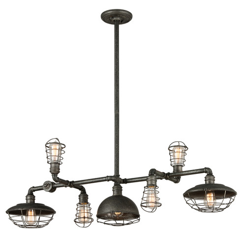 Conduit Seven Light Island Pendant in Old Silver (67|F3819)