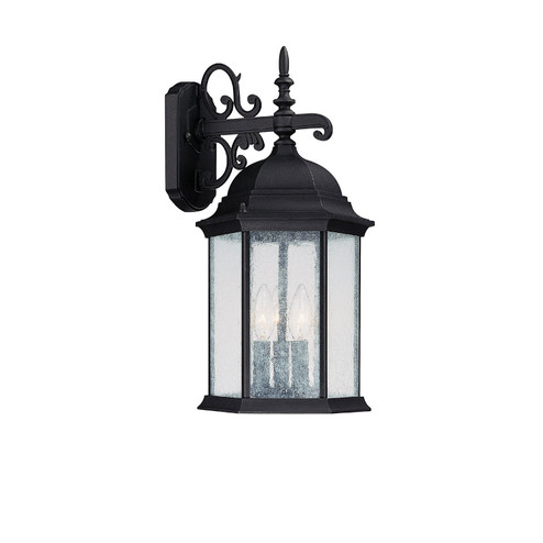 Main Street Three Light Outdoor Wall Lantern in Black (65|9834BK)