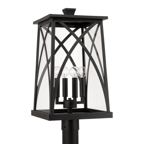 Marshall Four Light Outdoor Post Lantern in Black (65|946543BK)