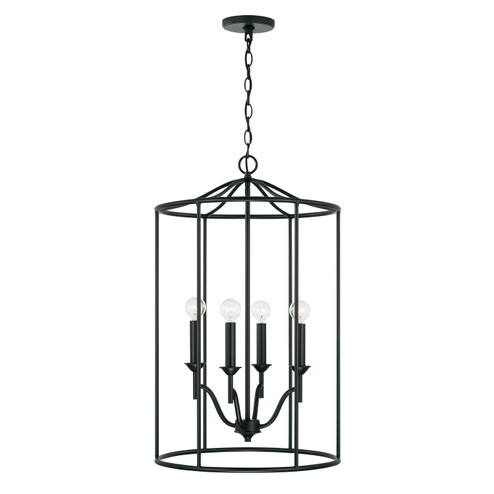 Peyton Four Light Foyer Pendant in Matte Black (65|542041MB)