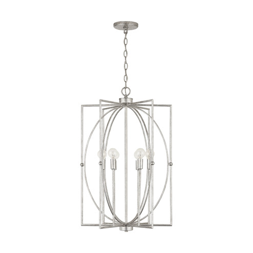 Oran Six Light Foyer Pendant in Antique Silver (65|537961AS)