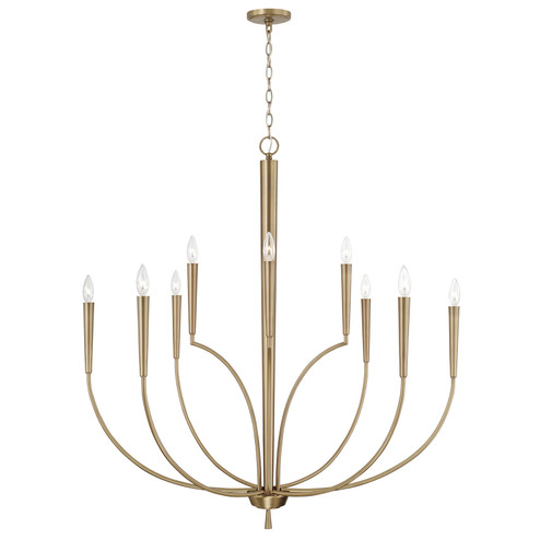 Holden Ten Light Chandelier in Aged Brass (65|445901AD)