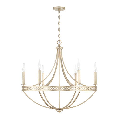 Isabella Six Light Chandelier in Winter Gold (65|443161WG)