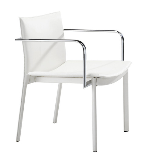 Gekko Conference Chair in White, Chrome (339|404142)