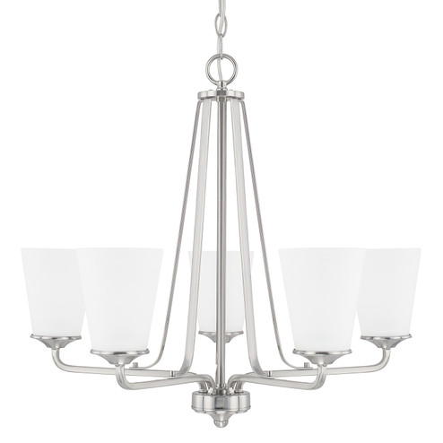 Braylon Five Light Chandelier in Brushed Nickel (65|414151BN-331)