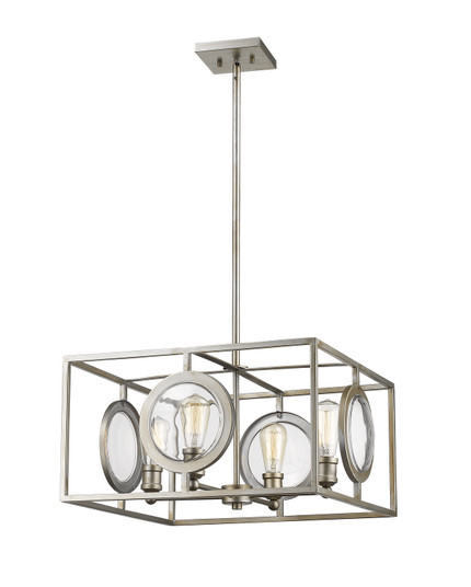 Port Four Light Chandelier in Antique Silver (224|448-20AS)