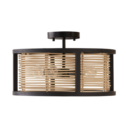 Rico Four Light Semi Flush Mount in Flat Black (65|244041FK)