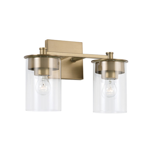 Mason Two Light Vanity in Aged Brass (65|146821AD-532)