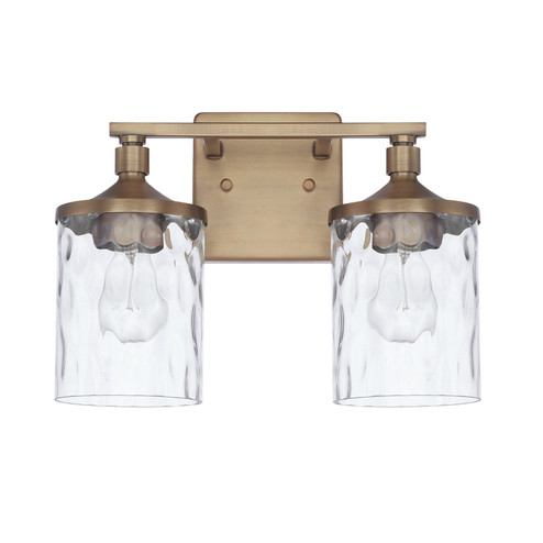 Colton Two Light Vanity in Aged Brass (65|128821AD-451)