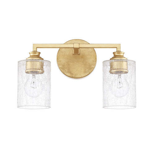 Milan Two Light Vanity in Capital Gold (65|120521CG-422)