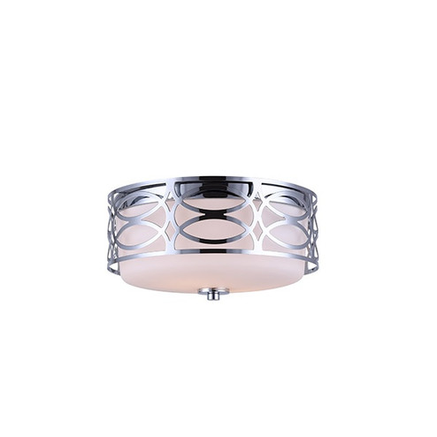 Drake Two Light Flush Mount in Chrome (387|IFM173B12CH)