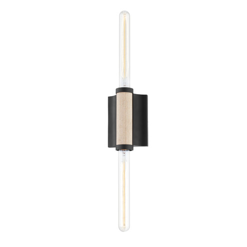 Cruiz Two Light Wall Sconce in Soft Black (67|B6702-SBK)