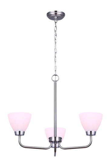 Noah Three Light Chandelier in Brushed Nickel (387|ICH765A03BN)