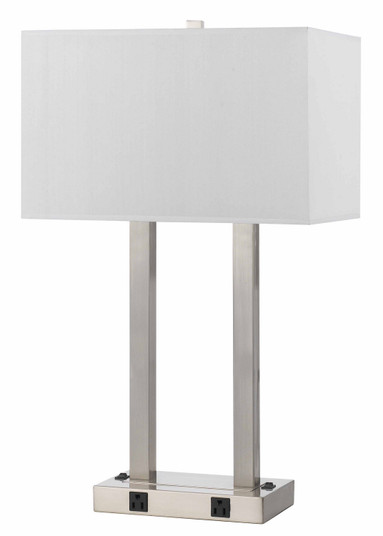 60W X 2 Metal Desk Lamp W/Two Outle Two Light Desk lamp in Brushed Steel (225|LA-8028DK-1-BS)