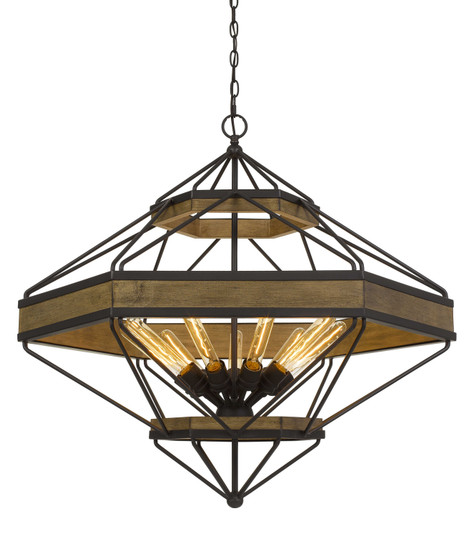 Alicante Nine Light Chandelier in Wood/Black (225|FX-3702-9)