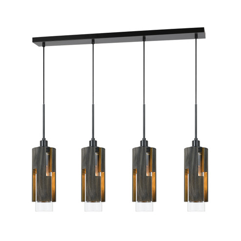 Four Light Chandelier in Wood (225|FX-3641-4)