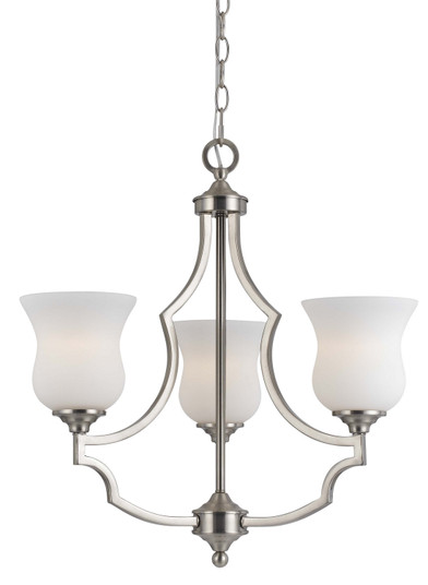 Barrie Three Light Chandelier in Brushed Steel (225|FX-3531/3)