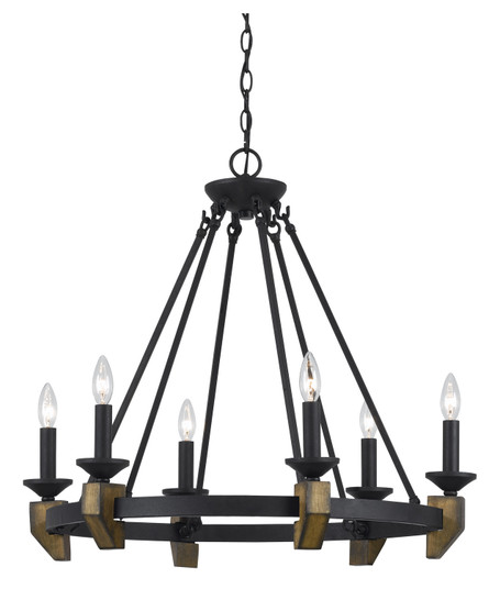 Cruz Six Light Chandelier in Bronze/Wood (225|FX-3517/6)