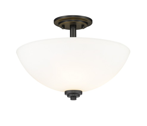 Ashton Three Light Semi Flush Mount in Matte Black (224|443SF-MB)