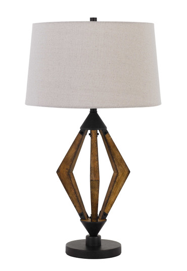 Valence One Light Table Lamp in Black/Wood (225|BO-2856TB)