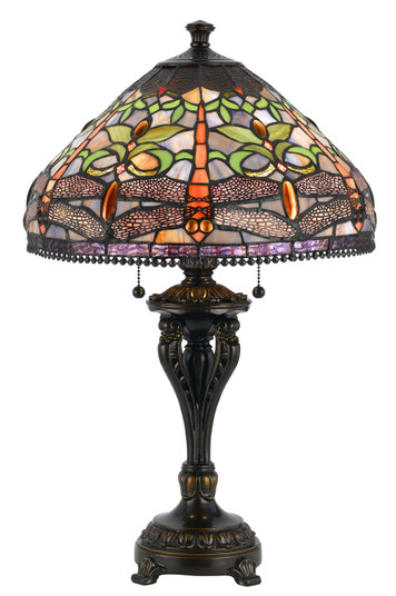 Tiffany Two Light Table Lamp in Antique bronze (225|BO-2355TB)