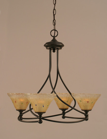 Capri Four Light Chandelier in Dark Granite (200|904-DG-750)