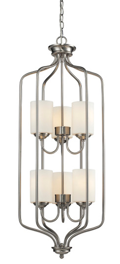 Cardinal Six Light Chandelier in Brushed Nickel (224|434-40-BN)